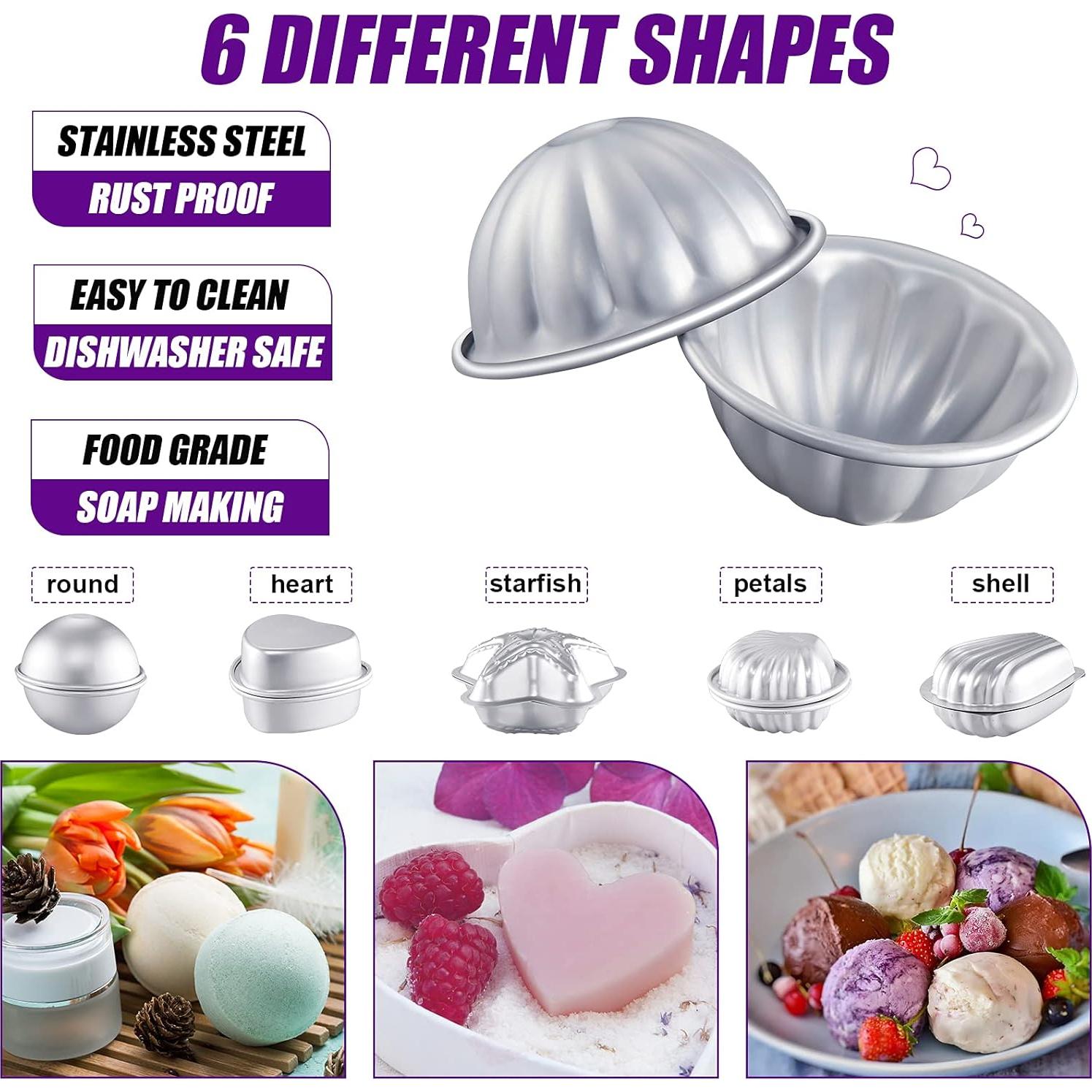 Moldes de Bomba de Baño Patelai 12 Piezas Aluminio Variados