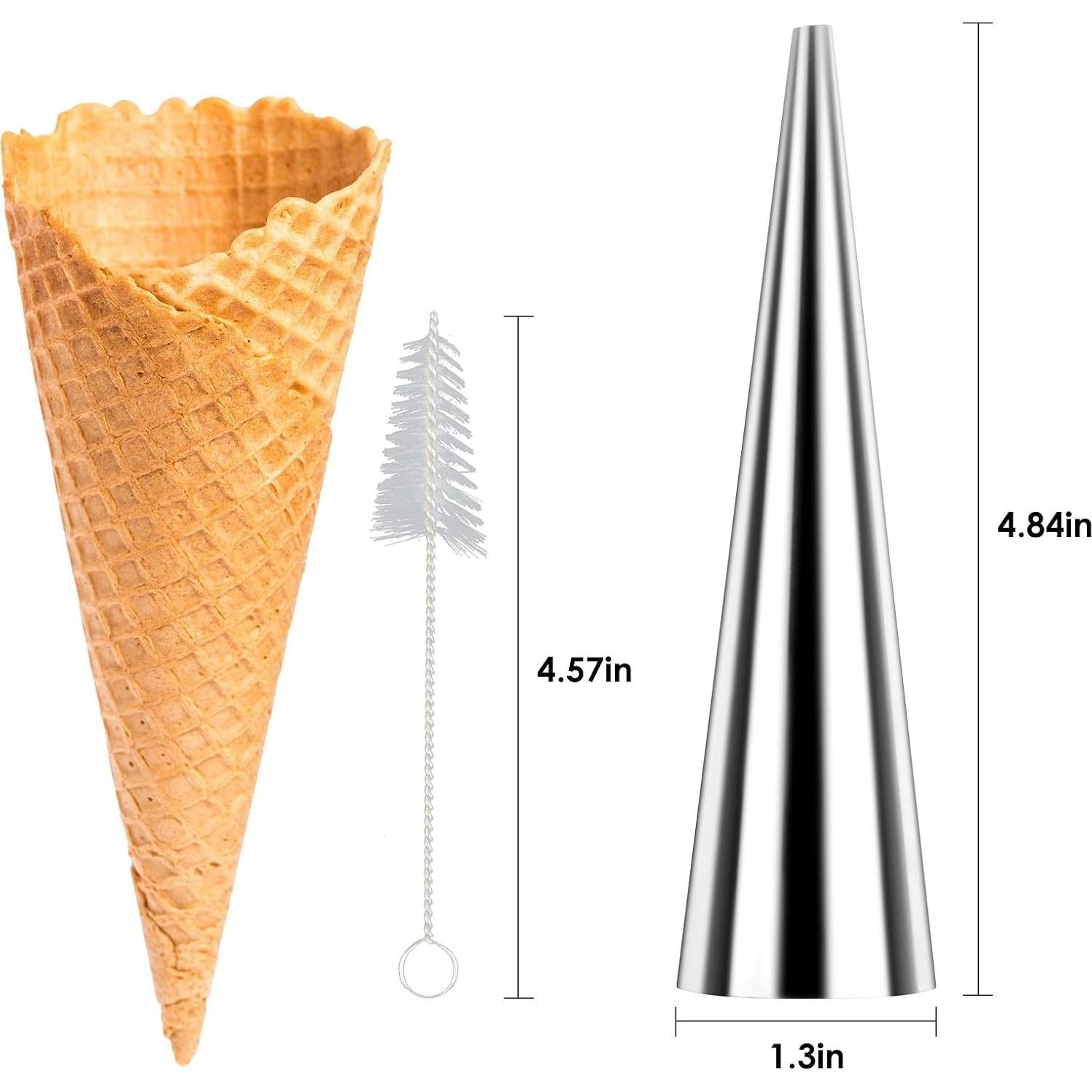 Moldes de Cuerno de Crema Saiveina 16 Piezas Acero Inoxidable