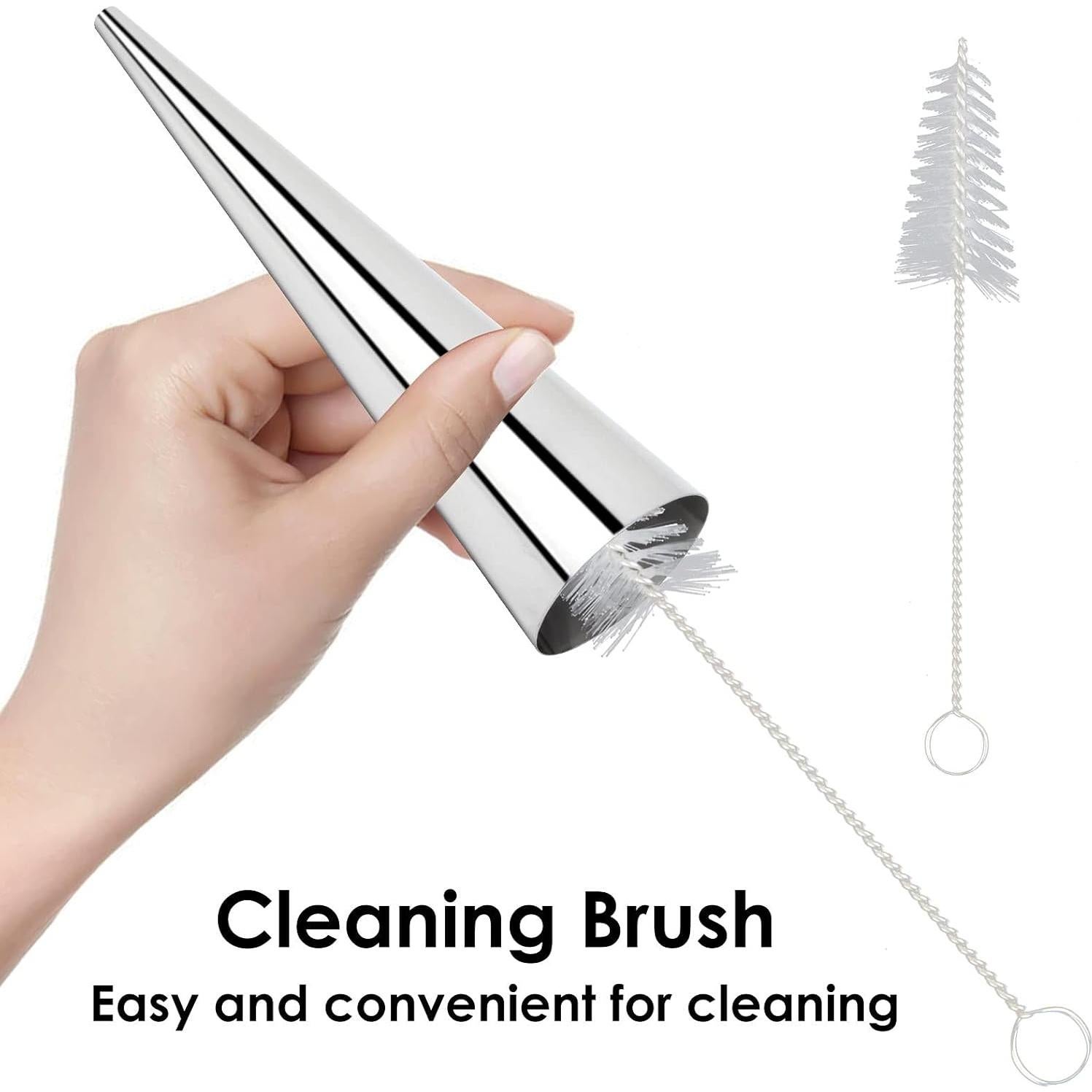 Moldes de Cuerno de Crema Saiveina 16 Piezas Acero Inoxidable