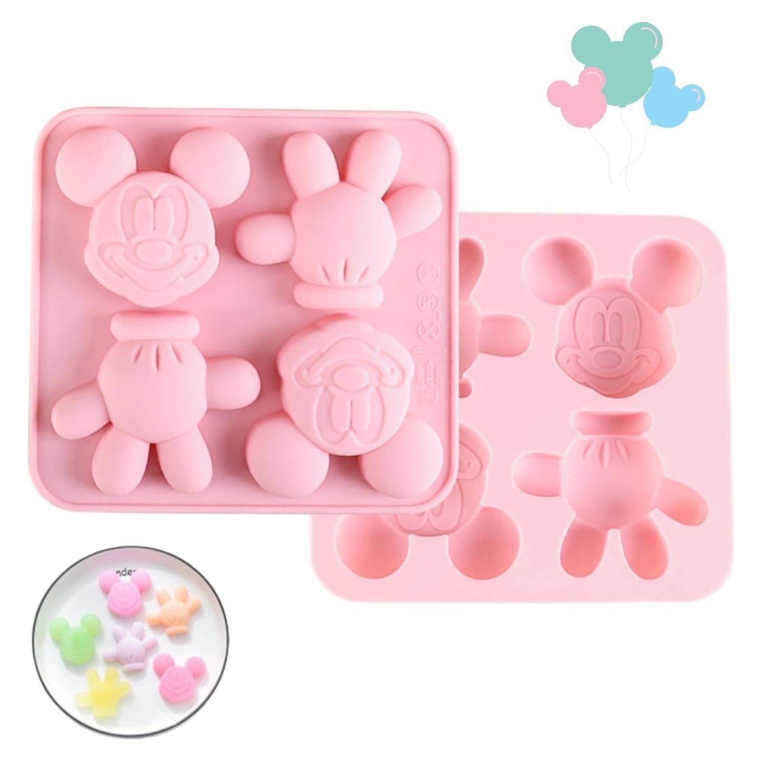 Molde de Silicona para Pasteles Crethinkaty Ratón Rosa 32g