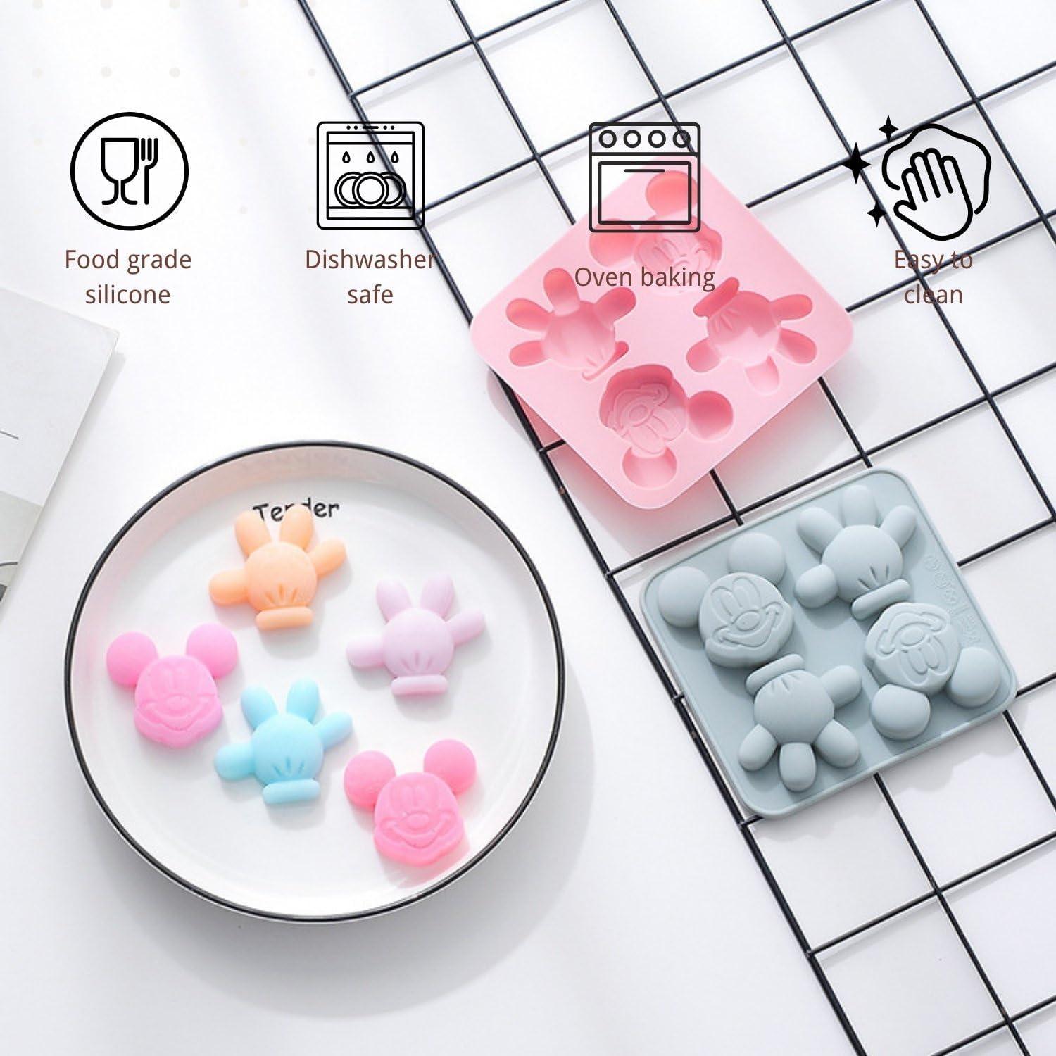 Molde de Silicona para Pasteles Crethinkaty Ratón Rosa 32g