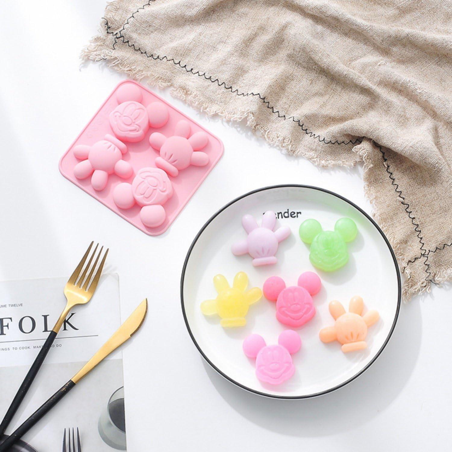 Molde de Silicona para Pasteles Crethinkaty Ratón Rosa 32g