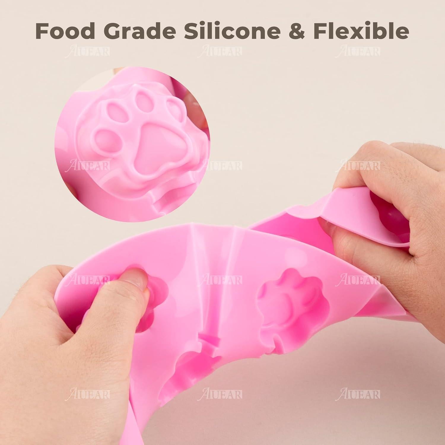 Molde de Lollipops de Silicona AUEAR 2 Piezas Patita Rosa