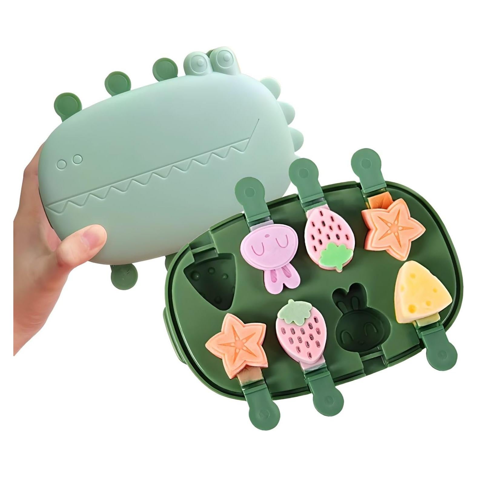 Molde de Paletas de Silicona ACUDUDOMA Verde 8 Piezas