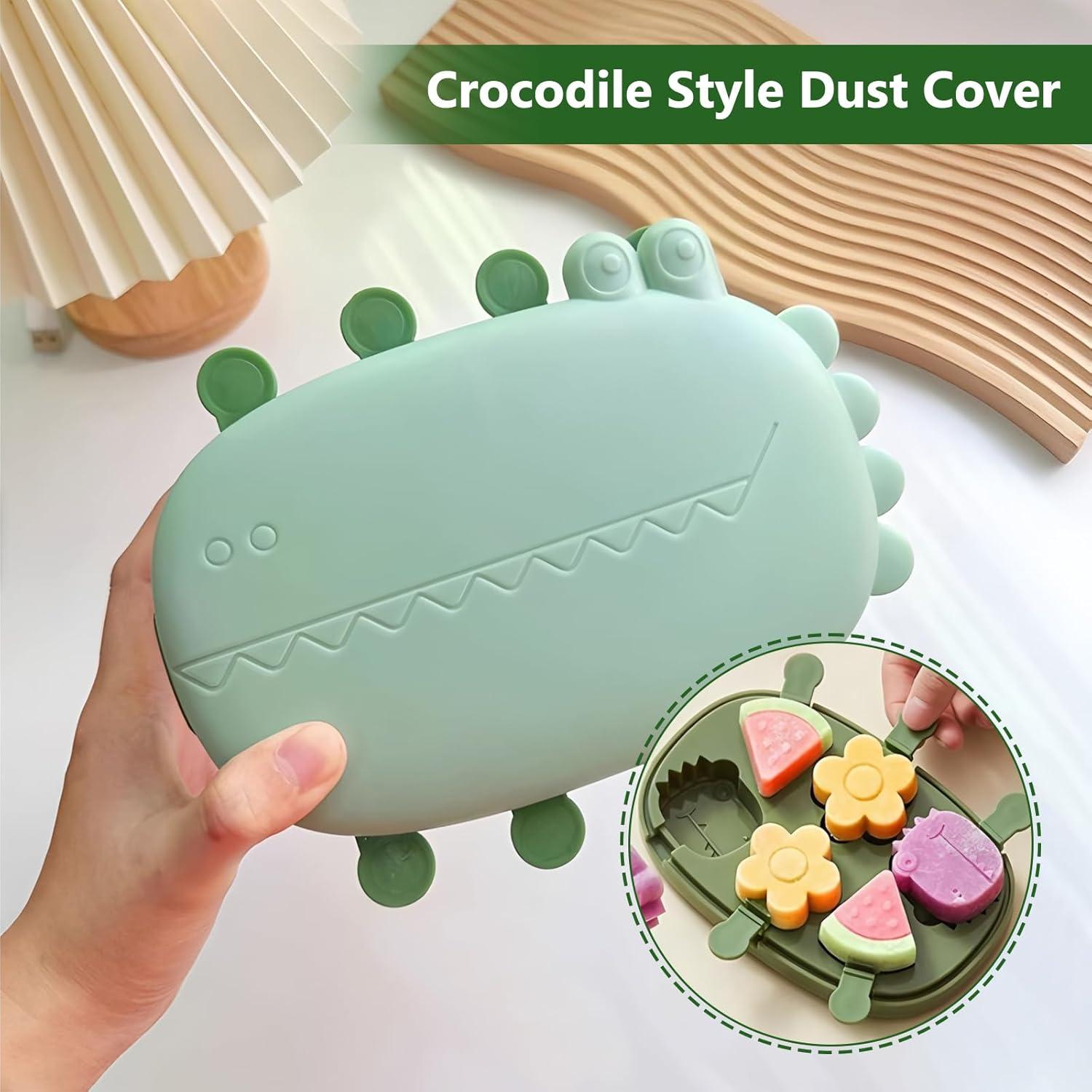 Molde de Paletas de Silicona ACUDUDOMA Verde 8 Piezas