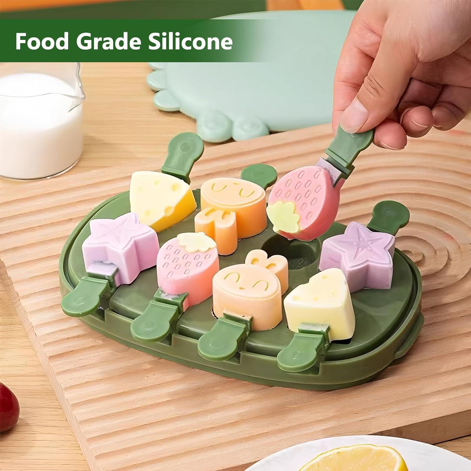 Molde de Paletas de Silicona ACUDUDOMA Verde 8 Piezas