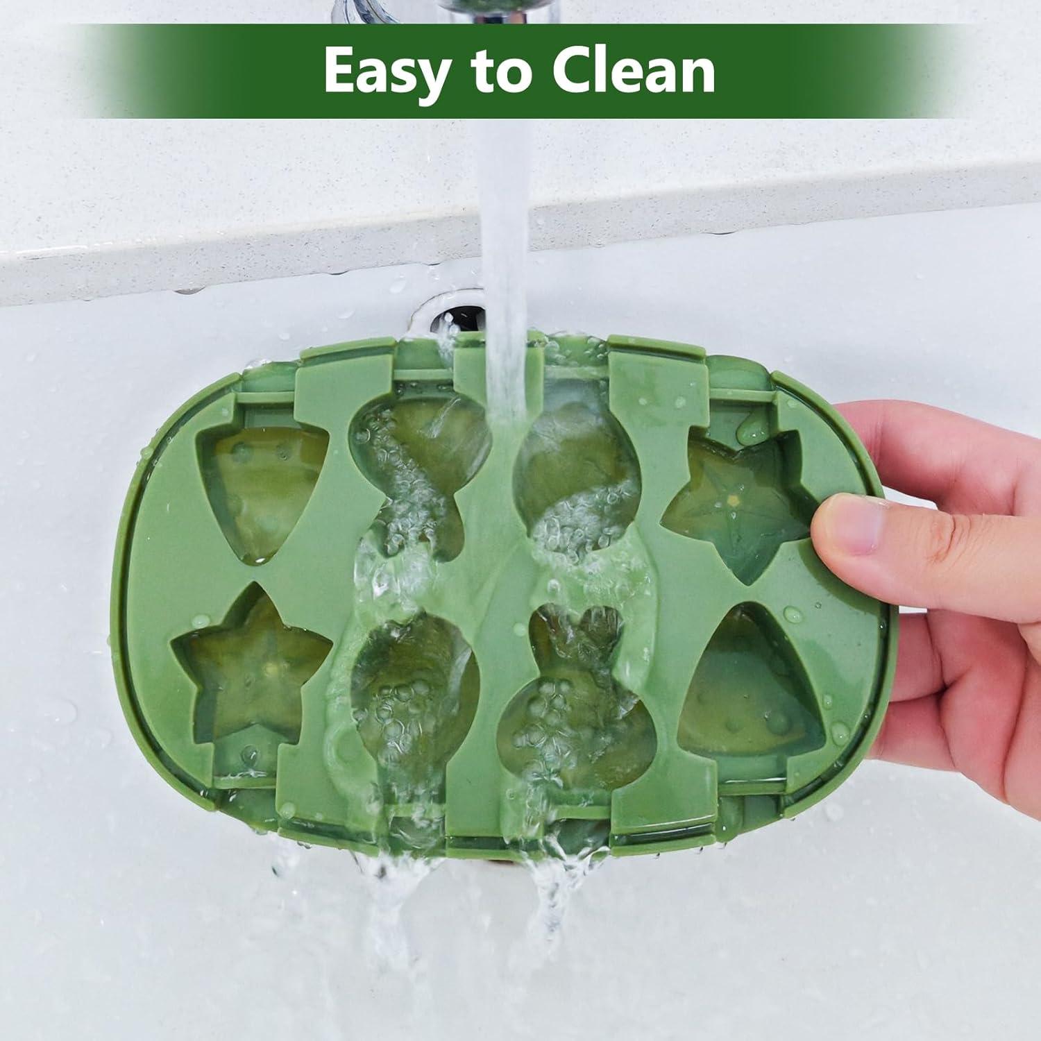 Molde de Paletas de Silicona ACUDUDOMA Verde 8 Piezas