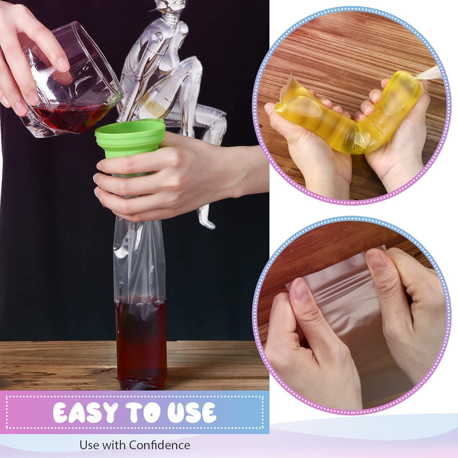 Bolsas de Helado Desechables Yexiya 400 Pcs con Embudo