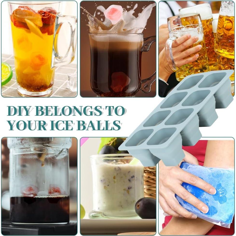 Bandejas de Hielo Plegables Lonxfei con Tapa - 2 Piezas