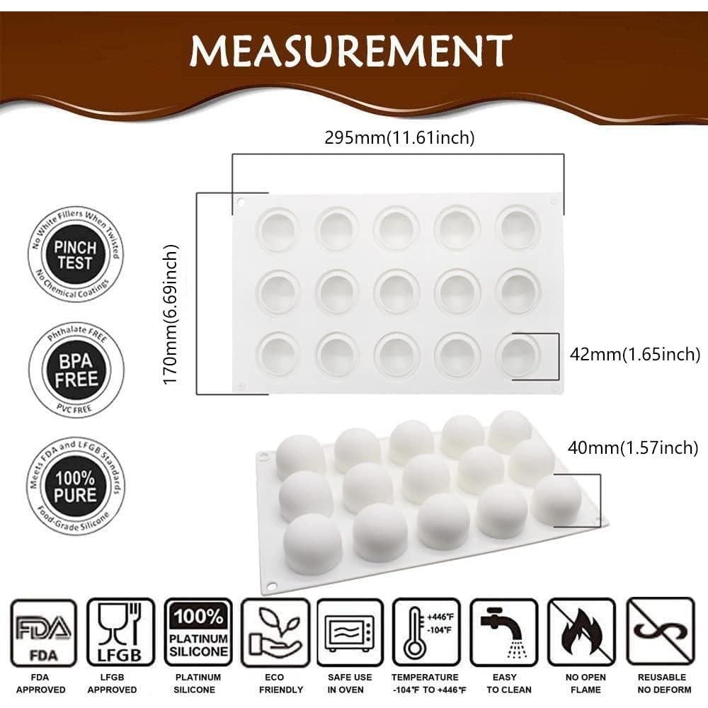 Molde de Hornear de Silicona AFINSEA 3D 8 Cavidades para Postres