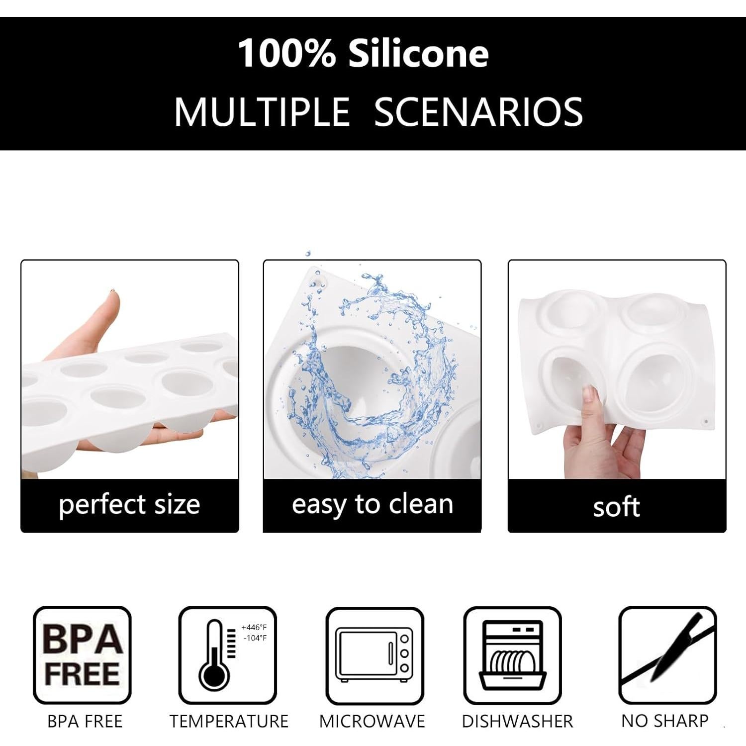 Molde de Silicona Esférico 8 Cavidades Xcake Lcook 1.95L