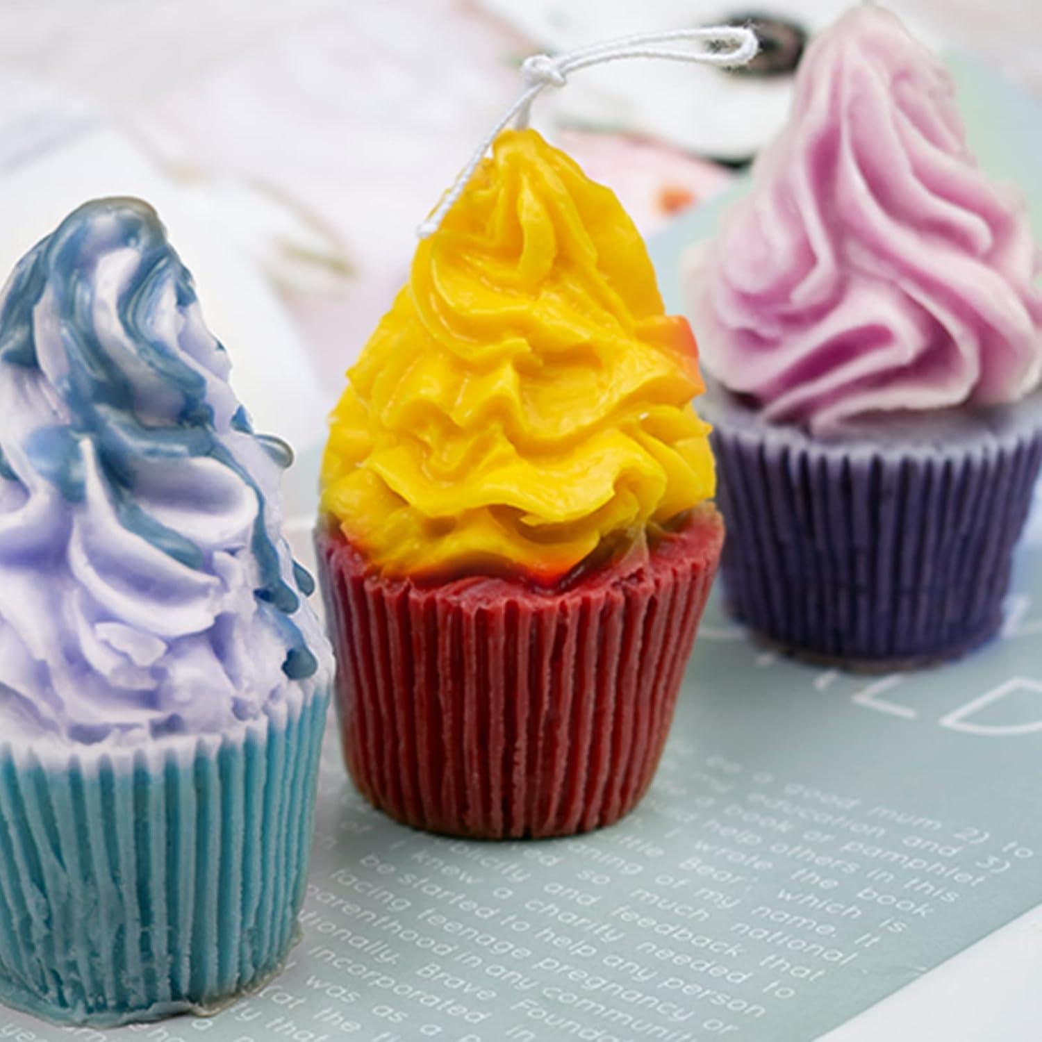 Molde de Silicona Wehous 2PCS para Jabón y Vela Cupcake