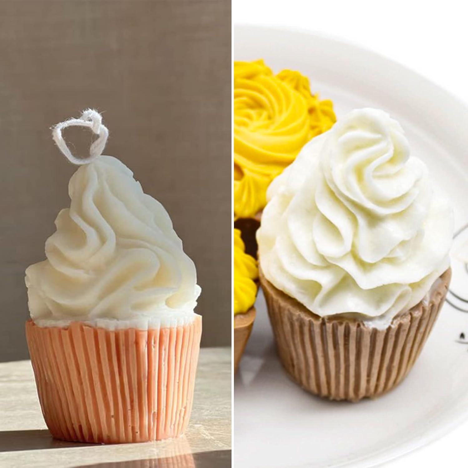 Molde de Silicona Wehous 2PCS para Jabón y Vela Cupcake