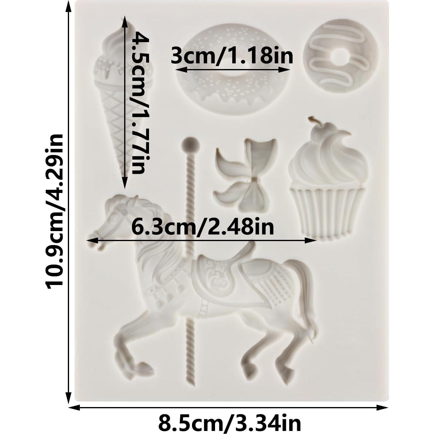Molde de Silicona CANYANGMOLD Carrusel Donut 8.49x10.90cm