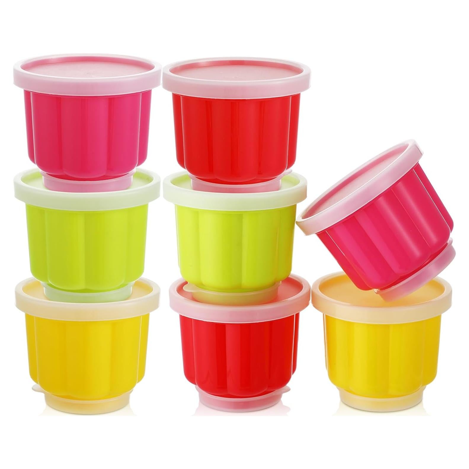 Paquete de 8 tazas de postre LOYIM con tapa - 10x10 cm