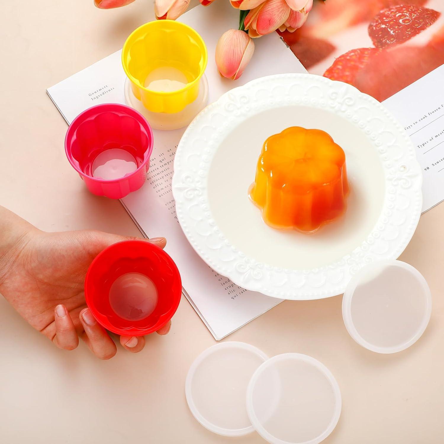 Paquete de 8 tazas de postre LOYIM con tapa - 10x10 cm