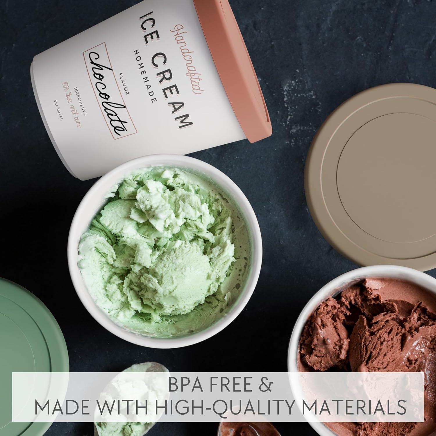 Set de 3 Contenedores Reutilizables para Helado ZICOTO 1 Cuarto