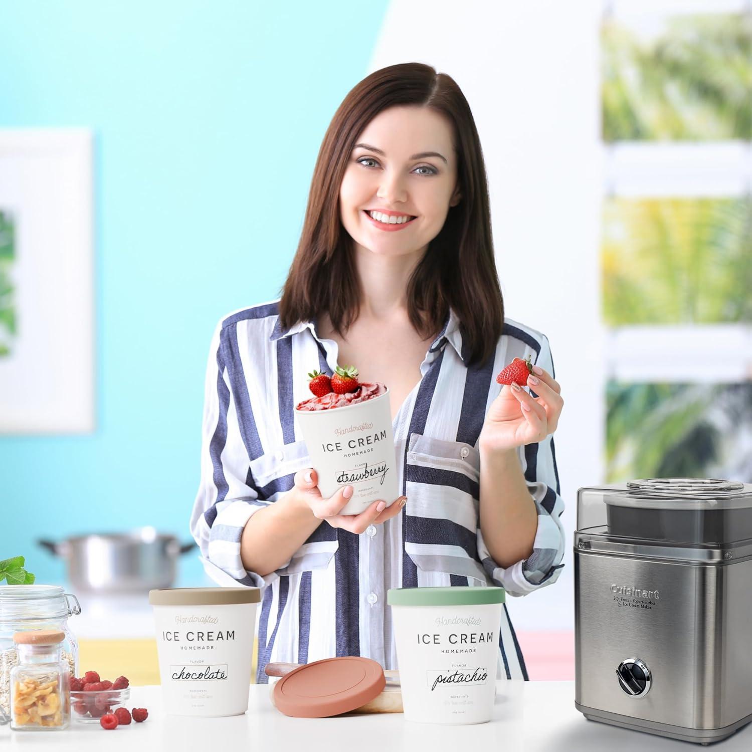 Set de 3 Contenedores Reutilizables para Helado ZICOTO 1 Cuarto