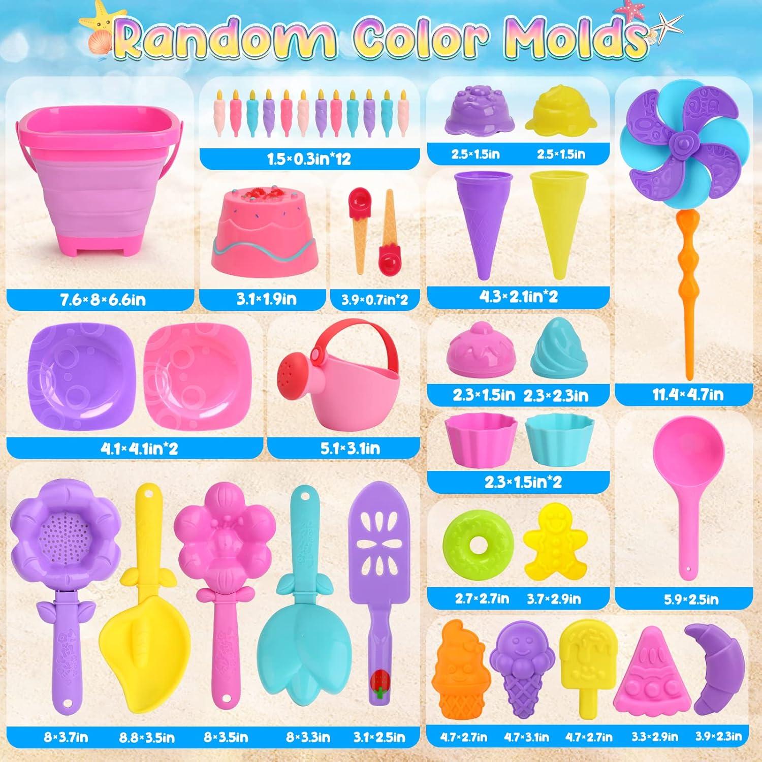 Juego de Juguetes de Playa Plegables Dreamon con Cubo y Moldes