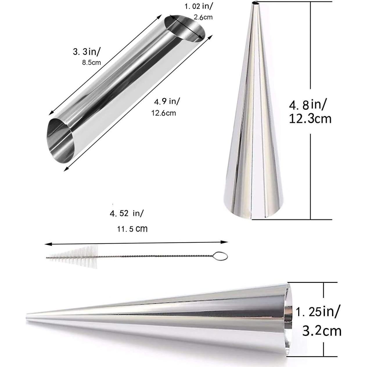 Moldes de Cuerno de Crema JIELUO - 21 Piezas Acero Inoxidable