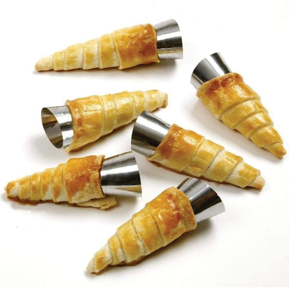 Moldes de Cuerno de Crema JIELUO - 21 Piezas Acero Inoxidable