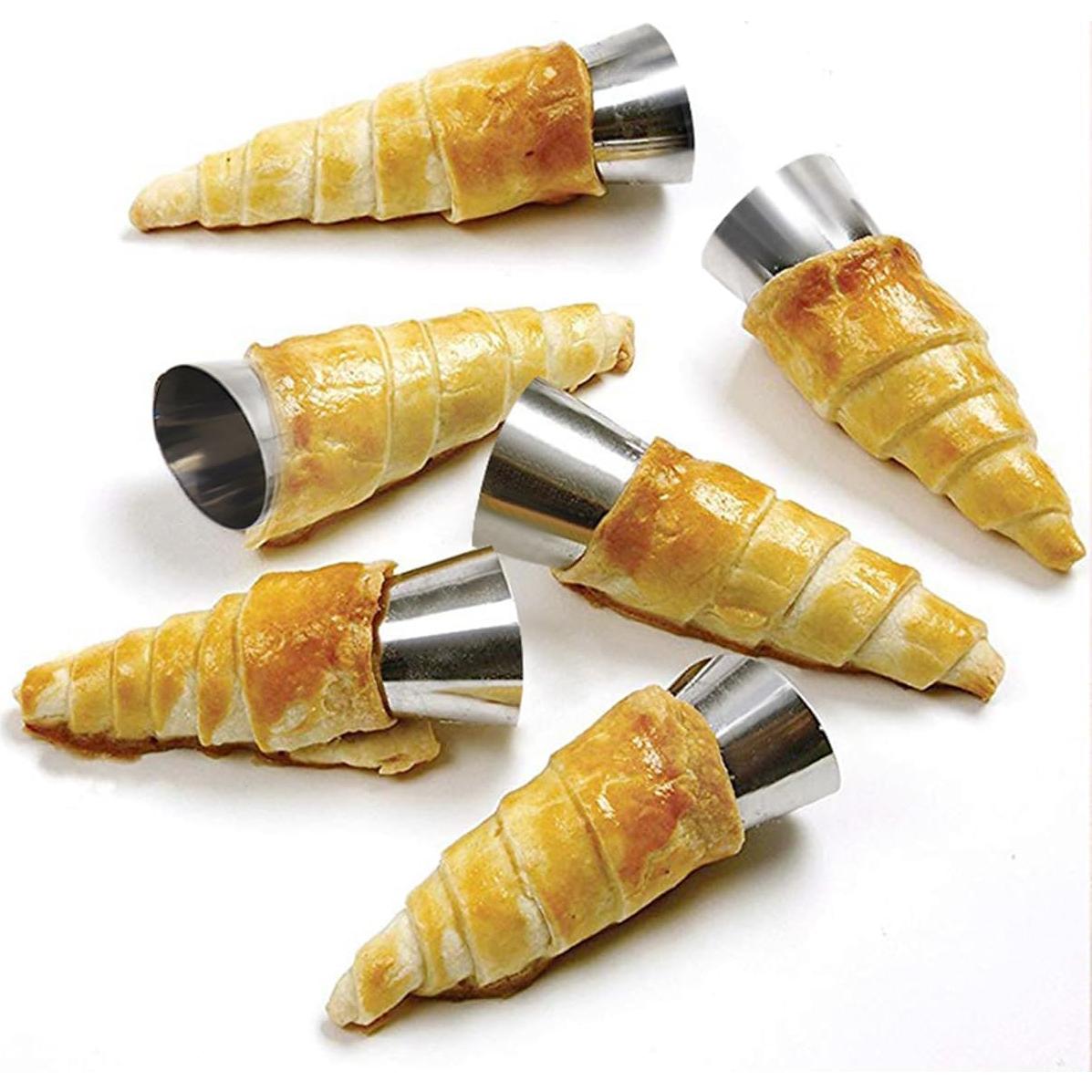 10 Moldes de Croissant Acero Inoxidable 14 cm Mollensiuer