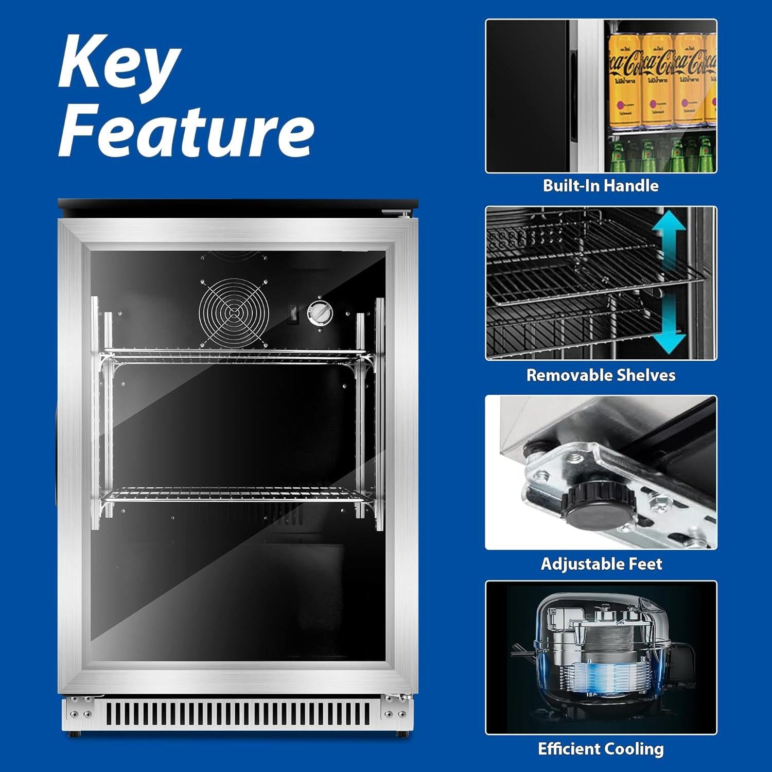 Refrigerador Bajo Mostrador Advanics AD-88F 120 Latas 50cm