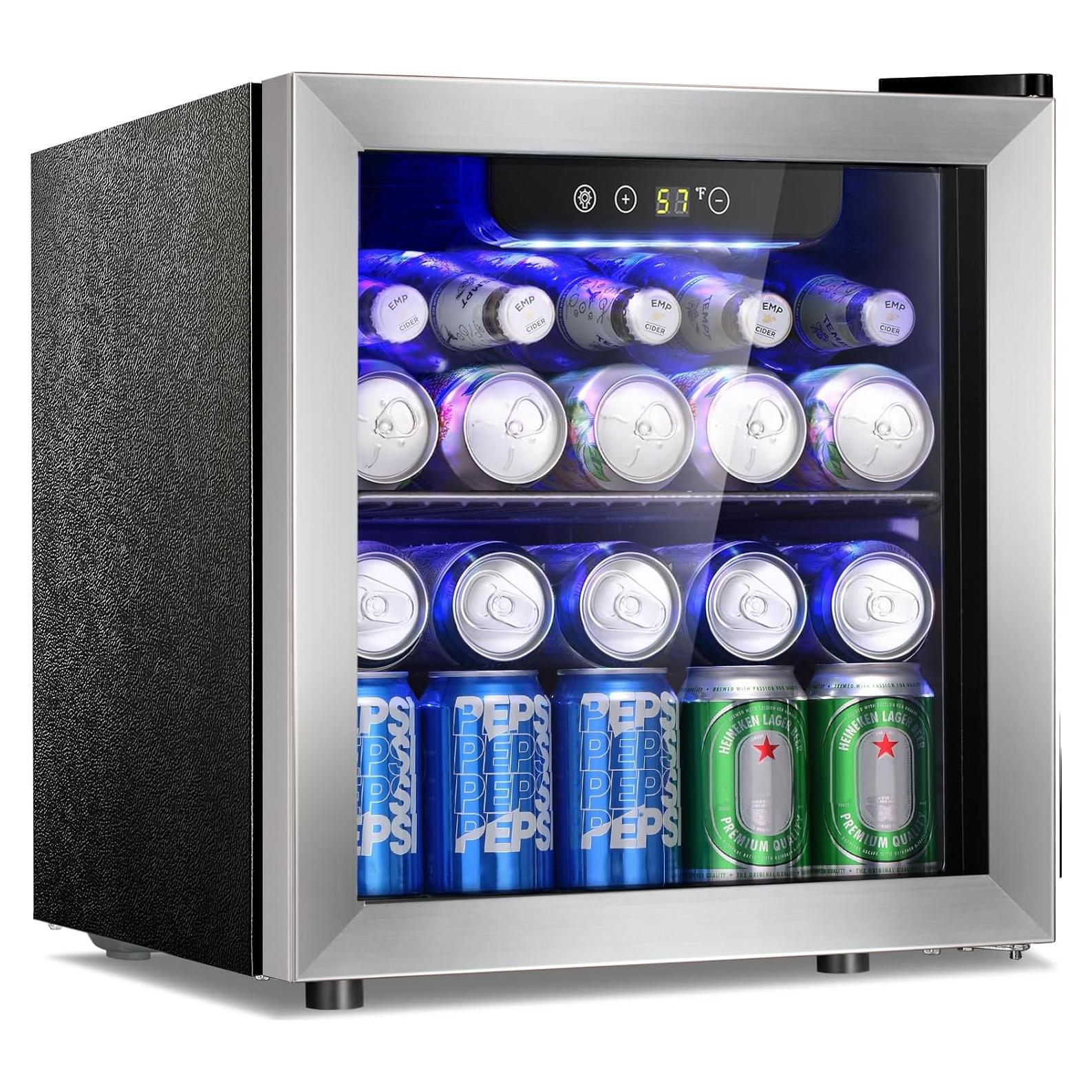 Refrigerador de Bebidas Antarctic Star 1.3 Pies Cúbicos Plata