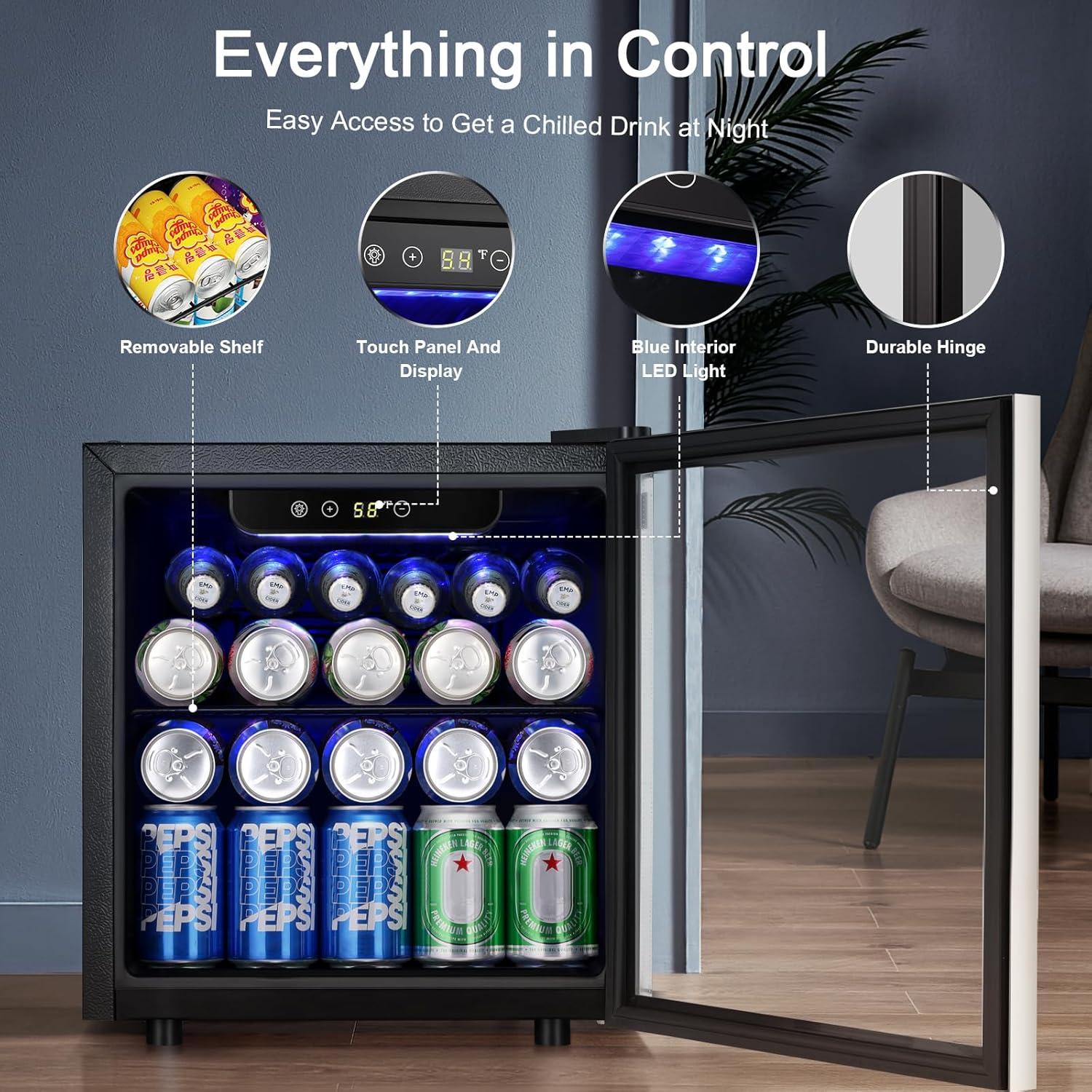 Refrigerador de Bebidas Antarctic Star 1.3 Pies Cúbicos Plata