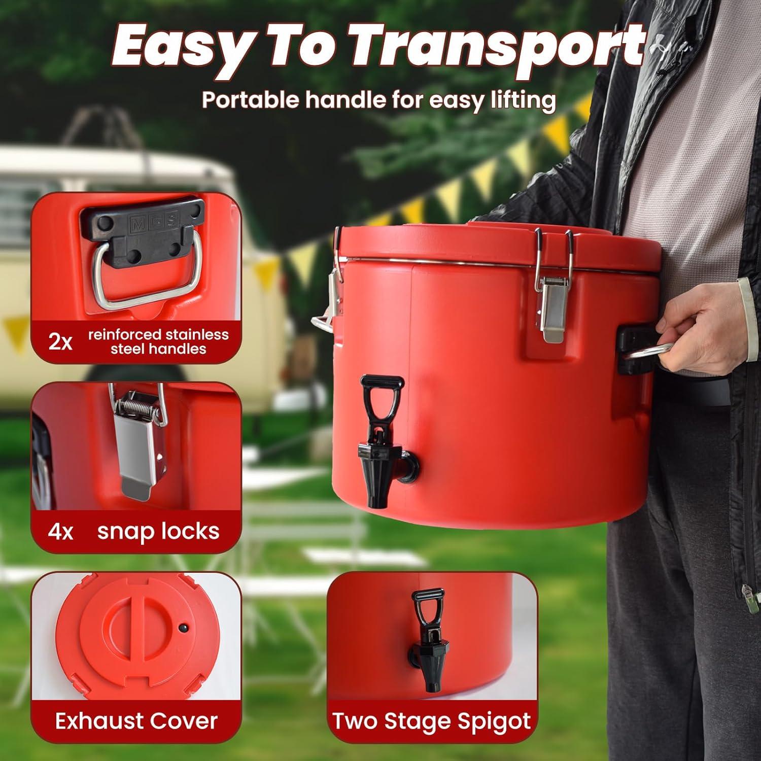 Dispensador de Bebidas Aislado Carivia 20L Acero Inoxidable