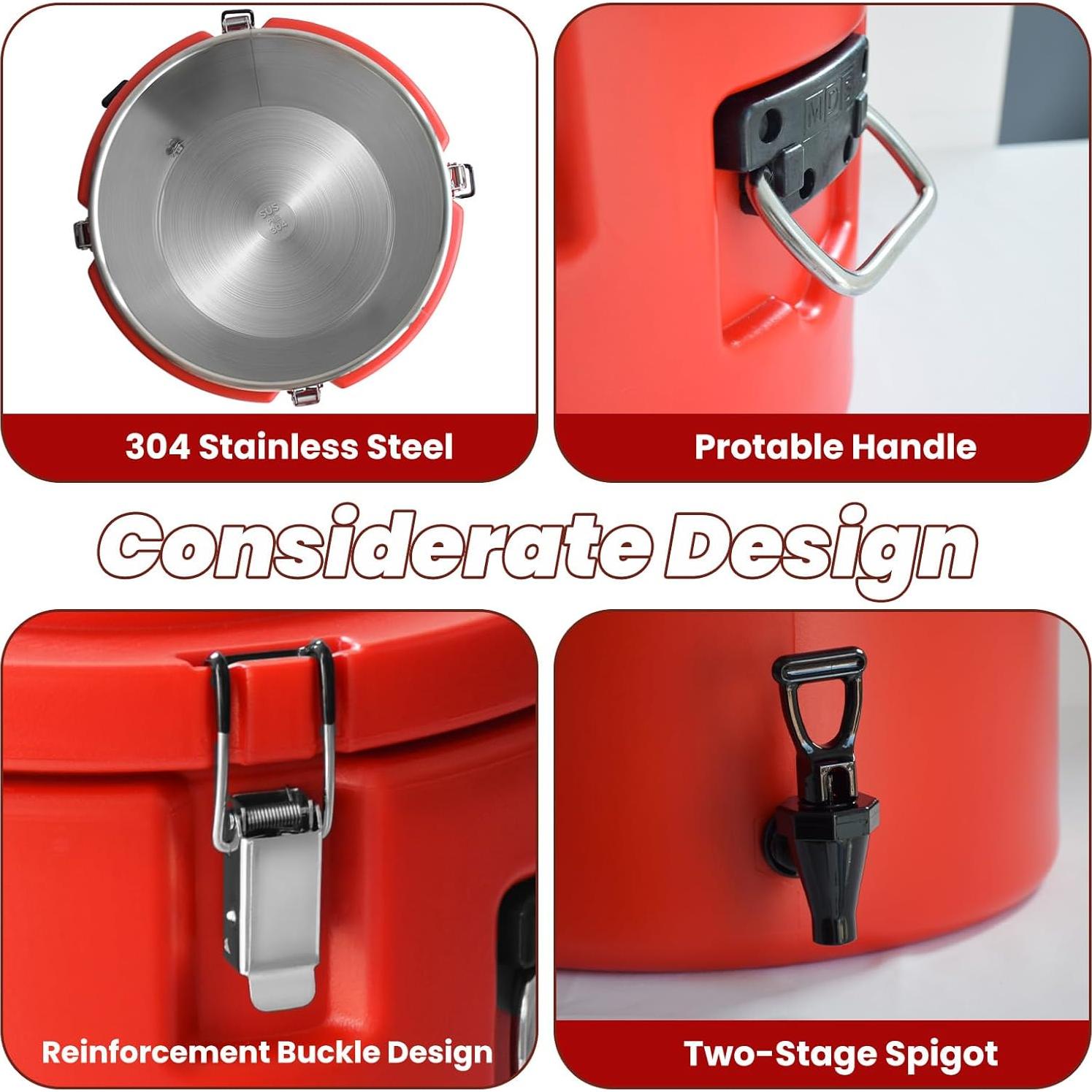 Dispensador de Bebidas Aislado Carivia 20L Acero Inoxidable