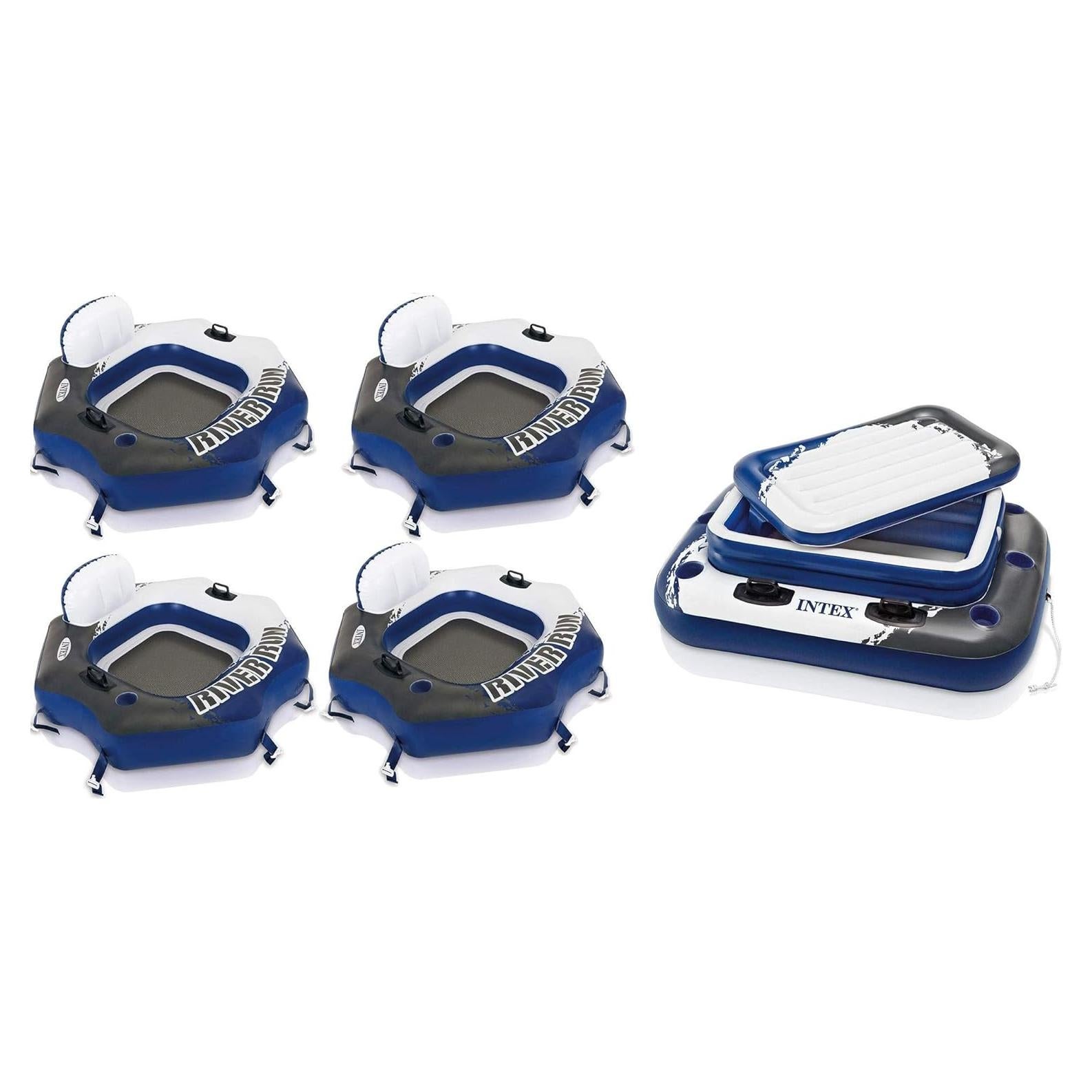 Tubo Inflable Reclinable INTEX River Run + Enfriador Mega Chill