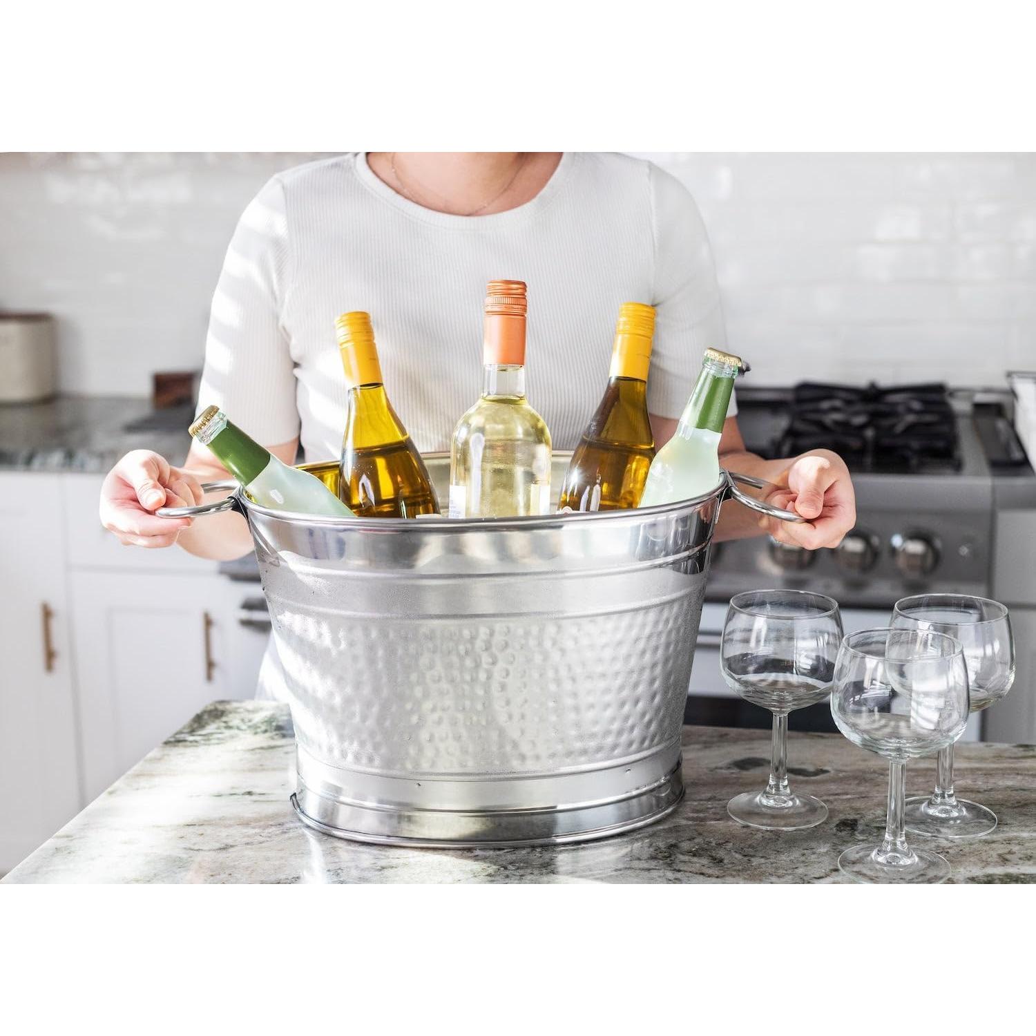 Cubeta de Hielo Grande Sol Living 18.93L Acero Inoxidable