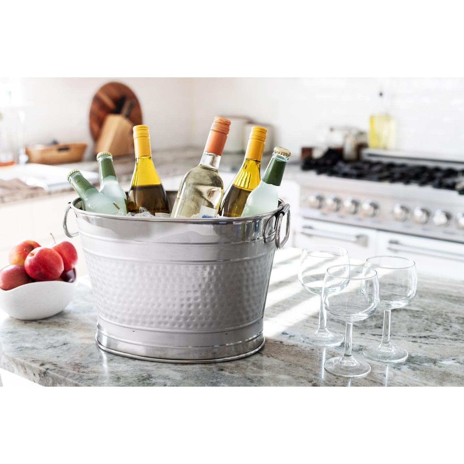 Cubeta de Hielo Grande Sol Living 18.93L Acero Inoxidable