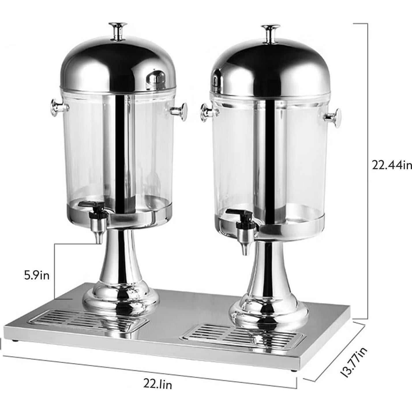 Dispensador de Bebidas BAVNNRO 17L Doble Temperatura Acero Inoxidable