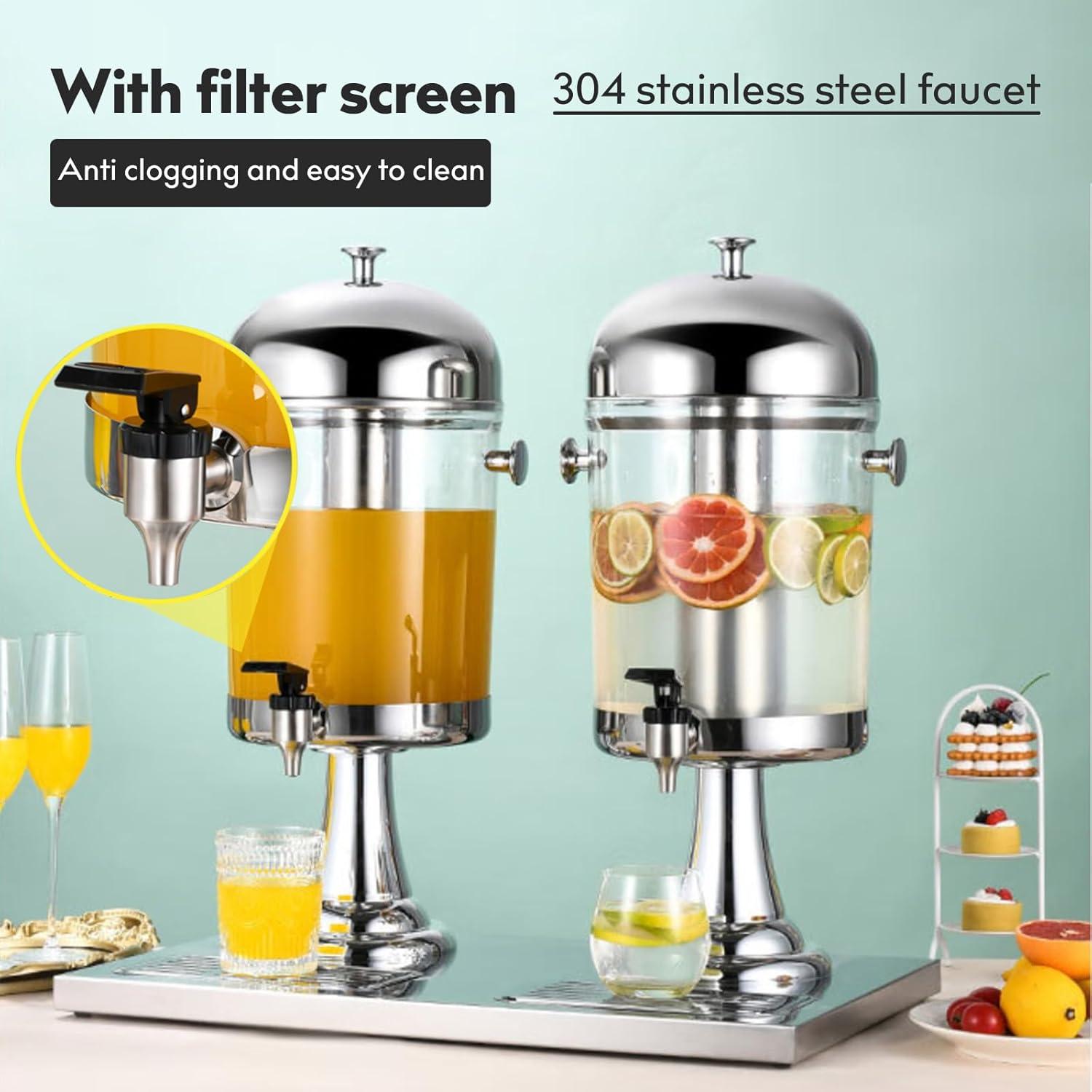 Dispensador de Bebidas BAVNNRO 17L Doble Temperatura Acero Inoxidable