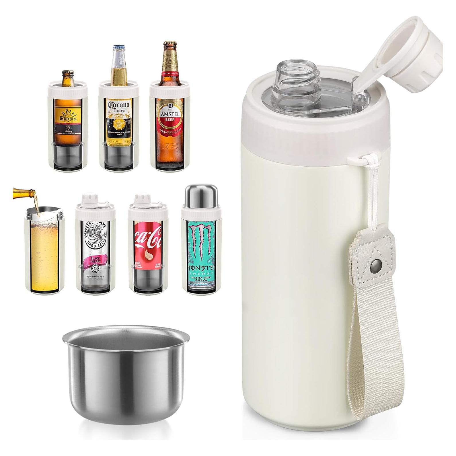 Enfriador de Latas MAXSO 5-en-1 Acero Inoxidable Blanco