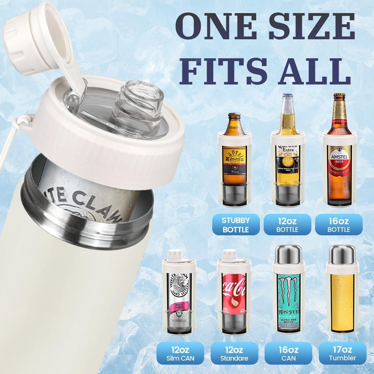 Enfriador de Latas MAXSO 5-en-1 Acero Inoxidable Blanco