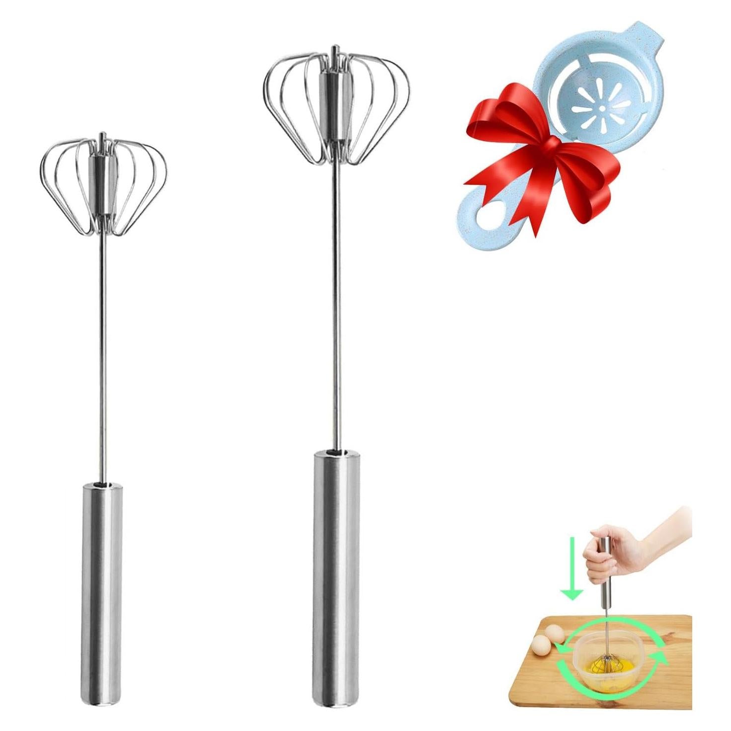 Batidor Semiautomático Jninexiu de Acero Inoxidable 30.48 cm