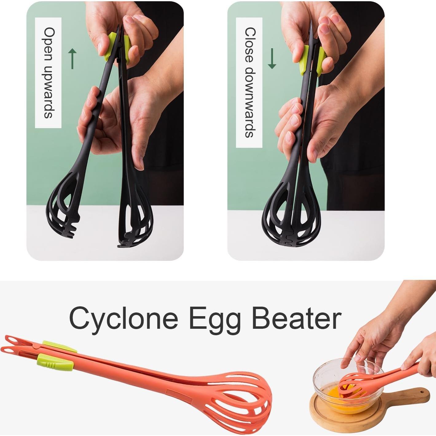 Batidor de Huevos Multifuncional Holyenten Naranja 2 en 1