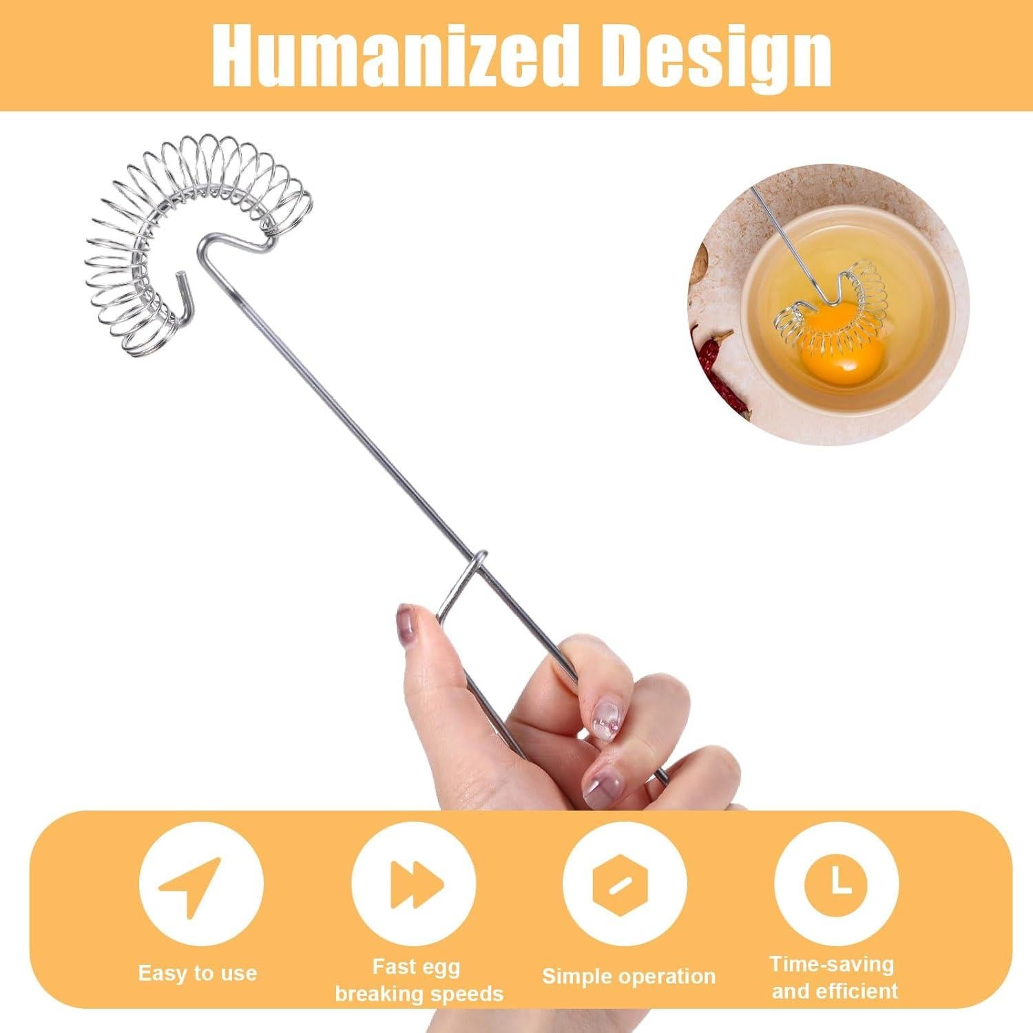 2 Batidores de Huevo Escandinavos Mowouhn Acero Inoxidable 28 cm