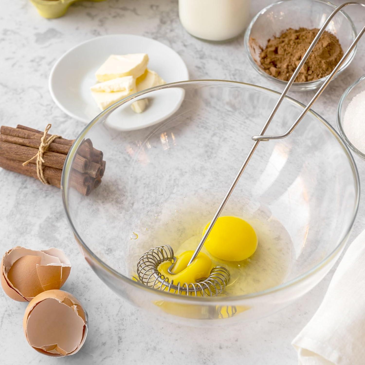 2 Batidores de Huevo Escandinavos Mowouhn Acero Inoxidable 28 cm