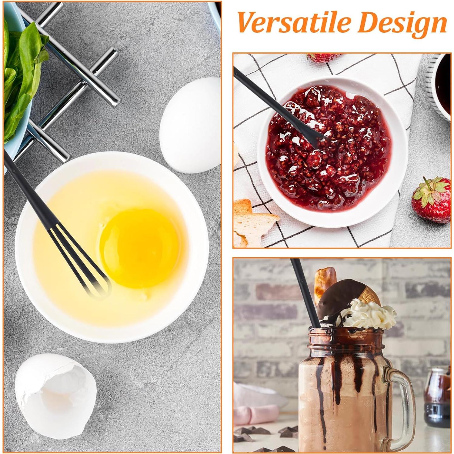 4 Pcs Mini Batidor Multifuncional Mabor 22 cm - Negro/Blanco