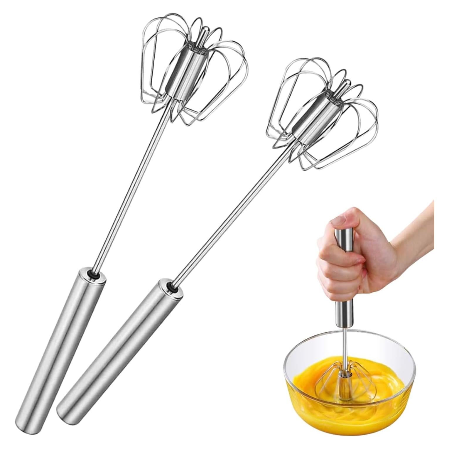 Batidor Semiautomático YUANQIAN de Acero Inoxidable 30.48 cm