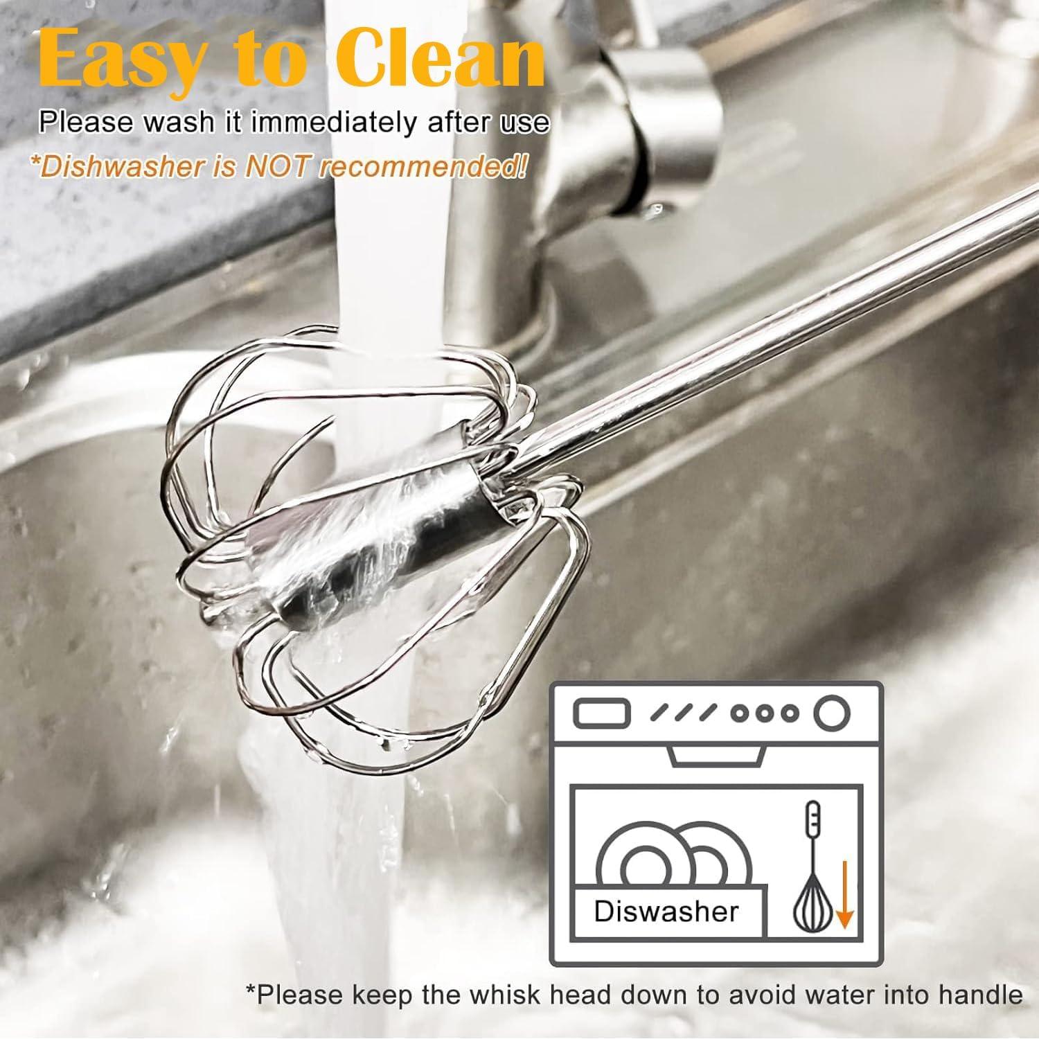 Batidor Semiautomático YUANQIAN de Acero Inoxidable 30.48 cm