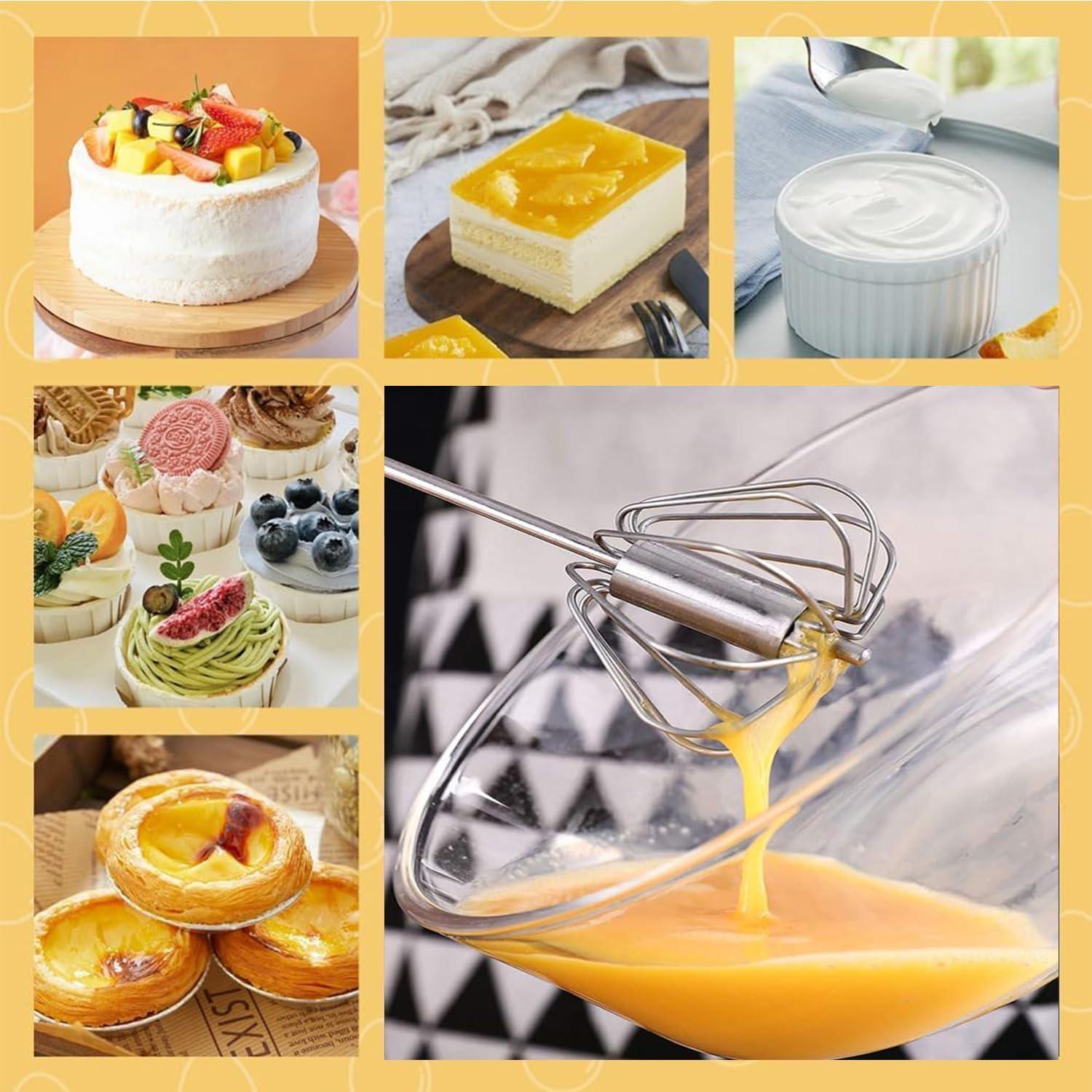 Batidor Semiautomático YUANQIAN de Acero Inoxidable 30.48 cm