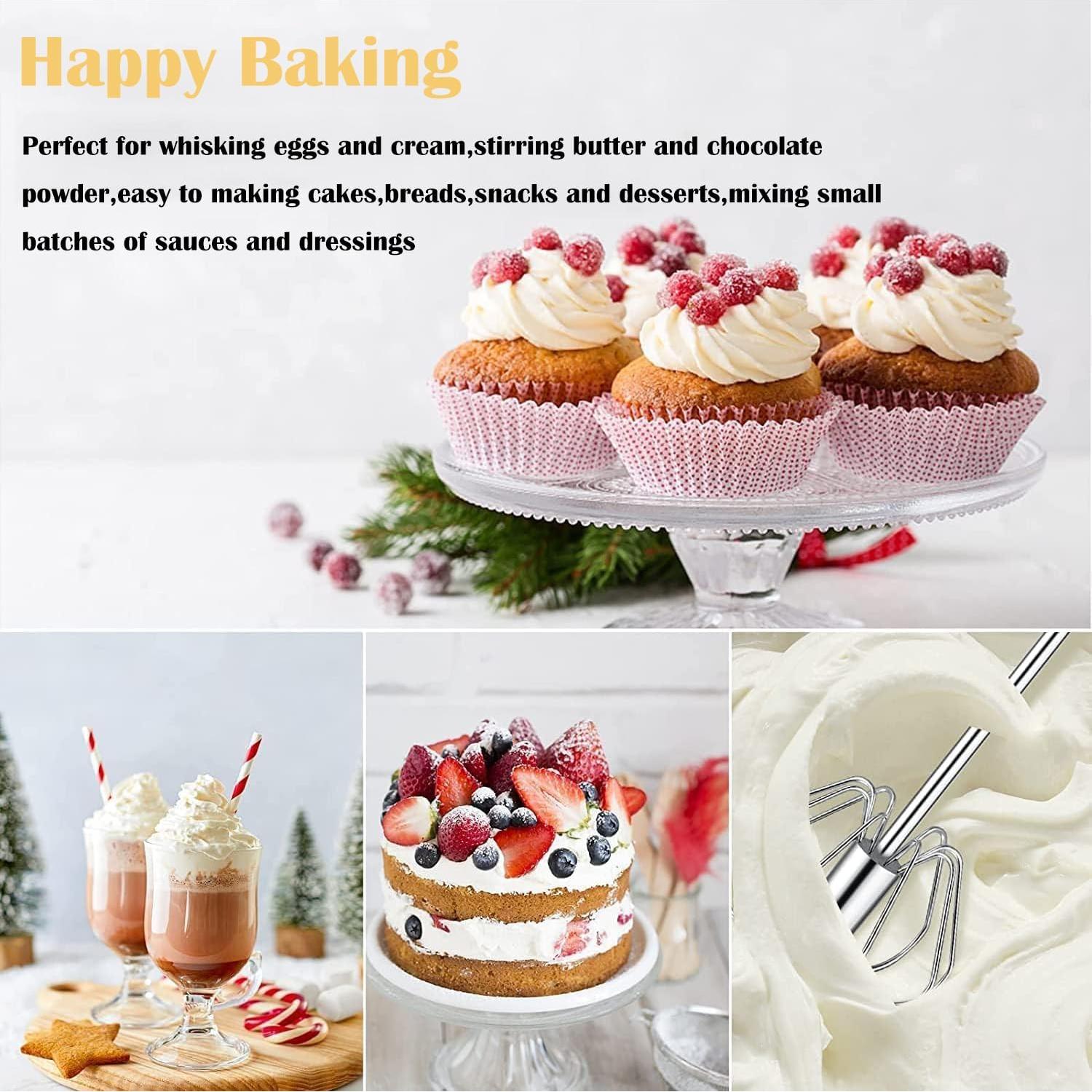 Batidor Semiautomático YUANQIAN de Acero Inoxidable 30.48 cm