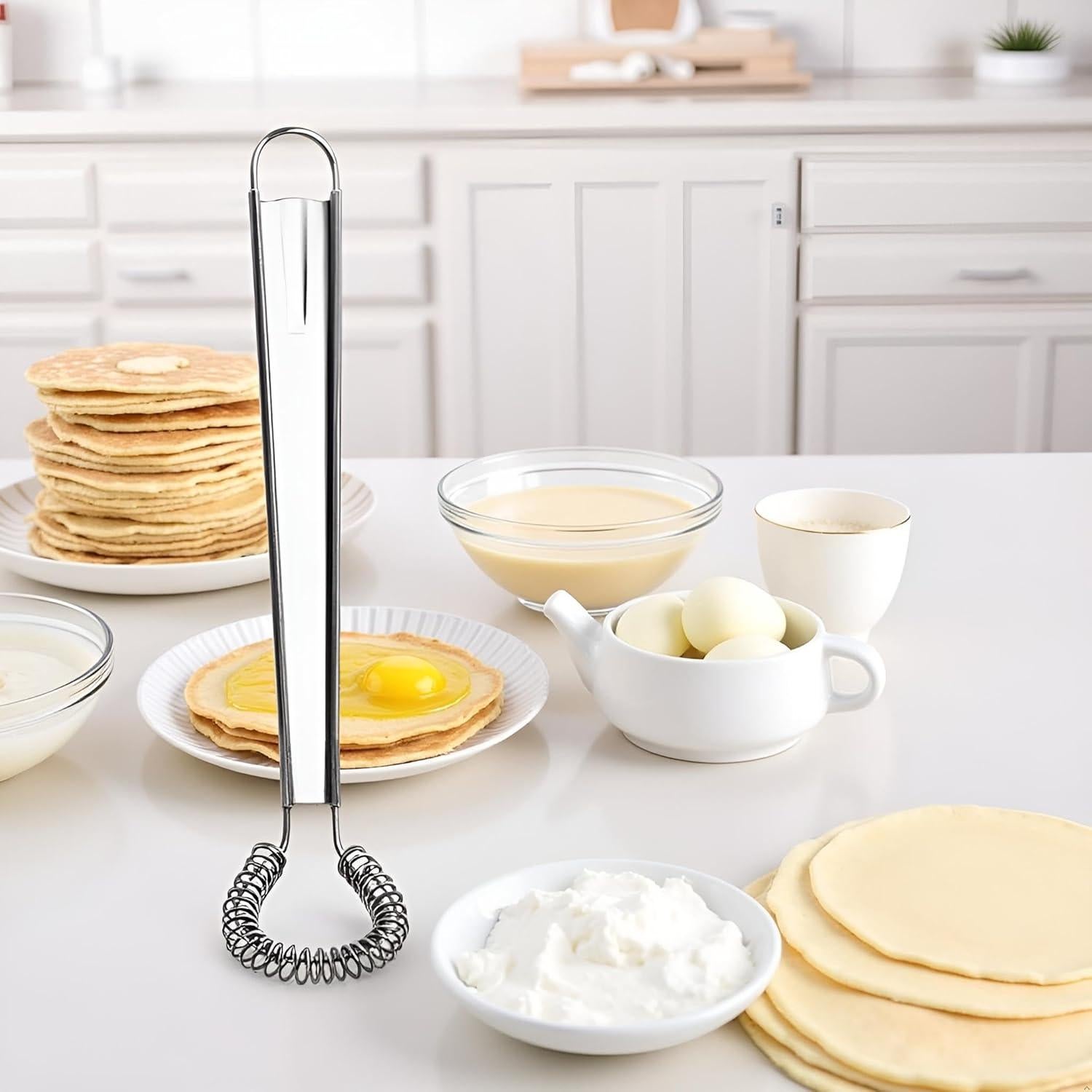 Batidor de Huevos Manual Galepromot Acero Inoxidable 24g