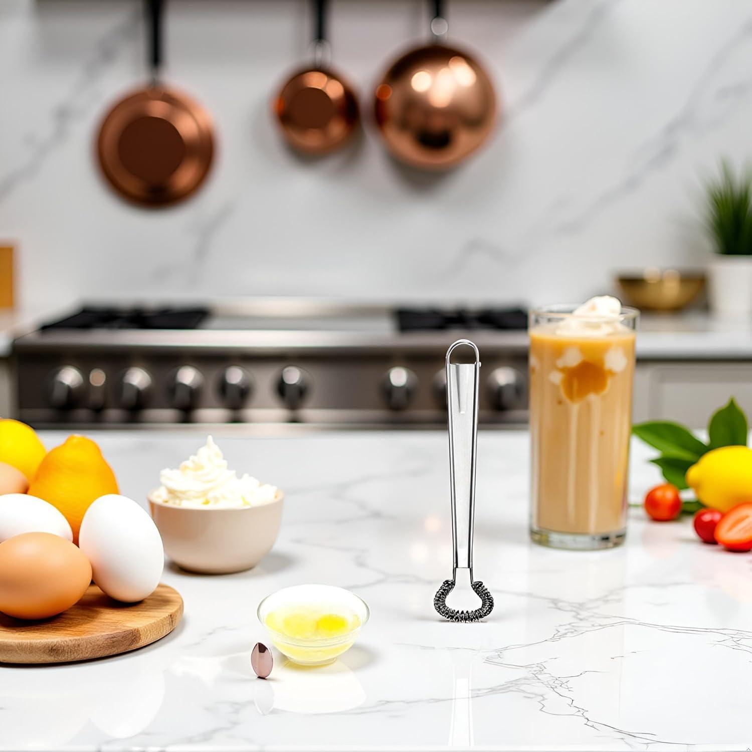 Batidor de Huevo Manual Wentoenapp Acero Inoxidable Compacto