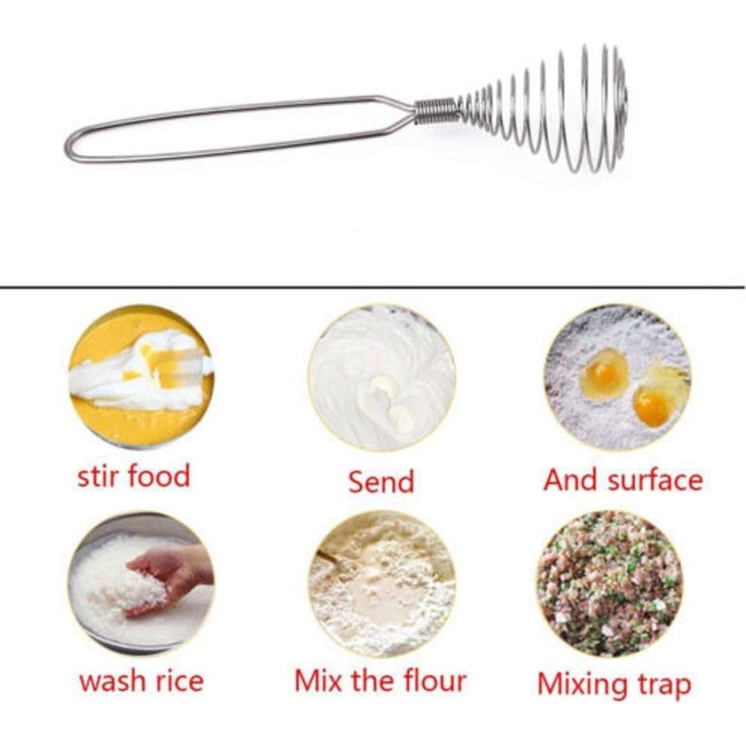 Batidor de Huevo Manual i Kito de Acero Inoxidable 21 cm